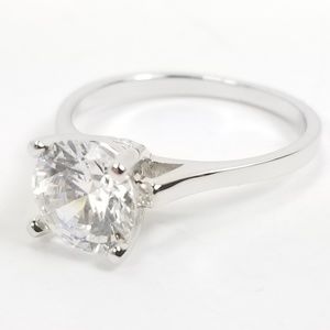 Epiphany Platinum & Silver Diamonique 2 cttw Ring